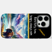 Coques Case-Mate iPhone L'itinérance de Buffalo près d'une rivière de mont (Verso (horizontal))