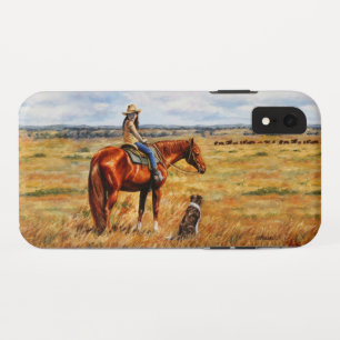 Case-Mate iPhone Case Little Cowgirl on Cattle Horse