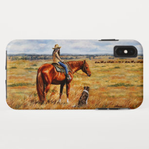 Case-Mate iPhone Case Little Cowgirl on Cattle Horse