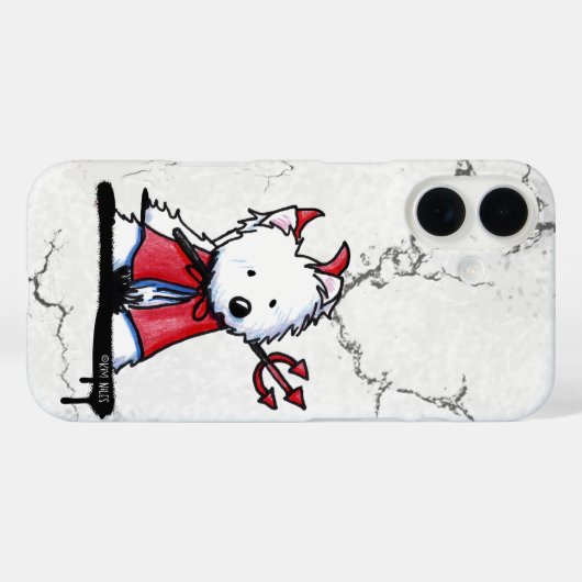 Coques Case-Mate iPhone Little Devil Westie (Verso (horizontal))