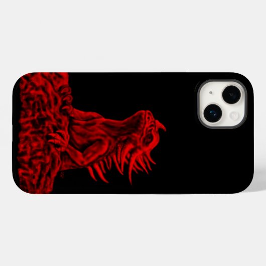 Coques Case-Mate iPhone Little red Dragon (Verso (horizontal))