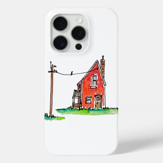 Coques Case-Mate iPhone Little Red House avec ligne électrique (Verso)