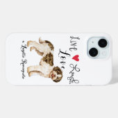 Coques Case-Mate iPhone Live Laugh Love a Lagotto Romagnolo (Verso (horizontal))