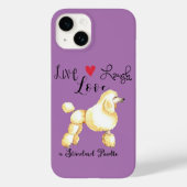 Coques Case-Mate iPhone Live Laugh Love a Standard Poodle (Verso)