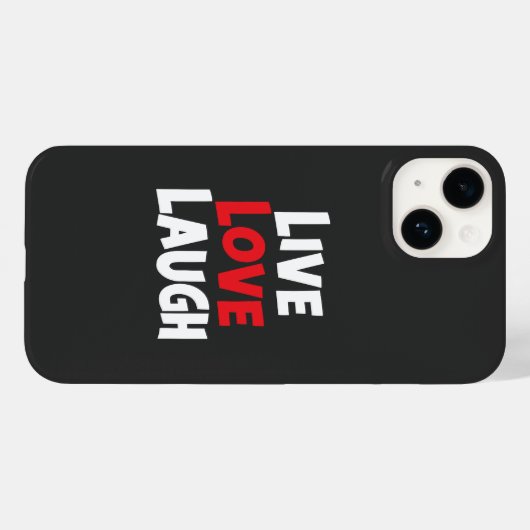 Coques Case-Mate iPhone Live Love Laugh (Verso (horizontal))