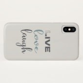 Coques Case-Mate iPhone Live Love Laugh Typographie (Dos (Horizontal))