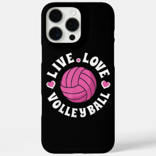 Coques iPhone 16 Pro Max Live Love Volleyball Pour Femmes Filles Volleyball