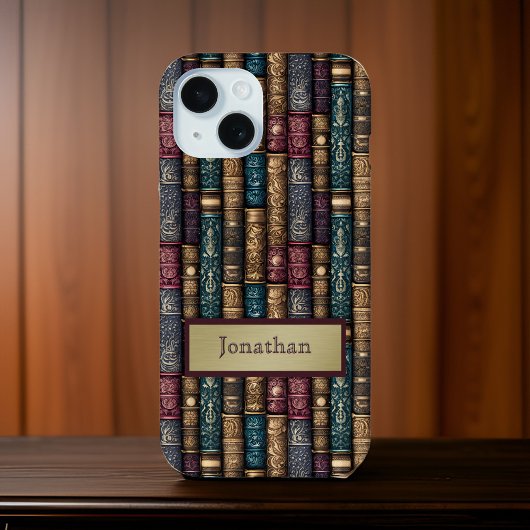 Coques Case-Mate iPhone Livre d'Antiquités Vert Bourgogne Couvre le Monogr