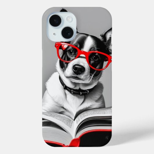 Coques Case-Mate iPhone Livre de lecture de chien (Verso)