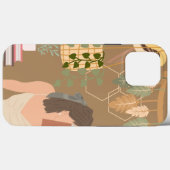 Coques Case-Mate iPhone Livre de lecture de la femme esthétique brune (Verso (horizontal))