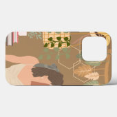 Coques Case-Mate iPhone Livre de lecture de la femme esthétique brune (Verso (horizontal))