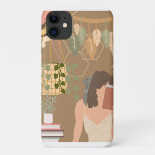 Case-Mate iPhone Case Livre de lecture de la femme esthétique brune