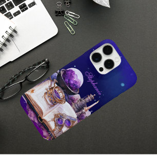 Coques iPhone 16 Pro Max Livre de sorts Vibes sorcières Nom personnalisé