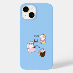 Coque Pour iPhone 14 Livres de gâteau Café