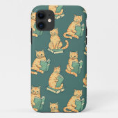 Coques Case-Mate iPhone Livres de lecture de chats (Dos)