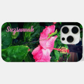 Coques Case-Mate iPhone Lizard sur Pink Tropical Hibiscus Flower Custom (Verso (horizontal))