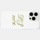 Coques Case-Mate iPhone LJ Monogram Élégant Mariage moderne (Verso (horizontal))