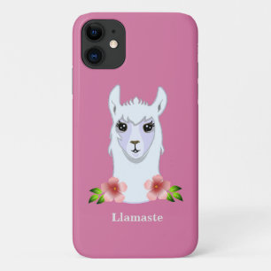 Case-Mate iPhone Case Llama et fleurs en or rose