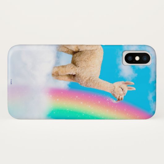 Coques Case-Mate iPhone Llama Licking Rainbow (Dos (Horizontal))