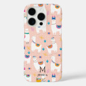 Coques Case-Mate iPhone Llama Llama Cute Llama Motif rose (Verso)