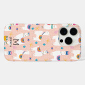 Coques Case-Mate iPhone Llama Llama Cute Llama Motif rose (Verso (horizontal))