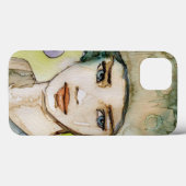 Coques Case-Mate iPhone llustration d'une belle, sensible fille (Verso (horizontal))