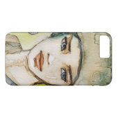 Coques Case-Mate iPhone llustration d'une belle, sensible fille (Dos (Horizontal))