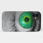 Coques Case-Mate iPhone L'oeil avec iris vert regarde la macro de concept (Dos (Horizontal))