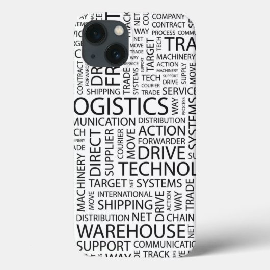 Coques Case-Mate iPhone LOGISTIQUE motif avec mots (Verso)