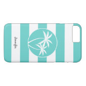 Coques Case-Mate iPhone Logo Aqua et Palm Blanc Stripes avec n'importe que (Dos (Horizontal))