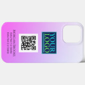Coques Case-Mate iPhone Logo/Art/Photo, Code QR, Nom, Dégradé Rouge Violet (Verso (horizontal))