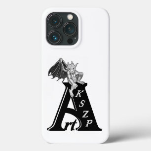 iPhone 13 Pro Coque Logo ArtKSZP avec Golem Design noir et blanc