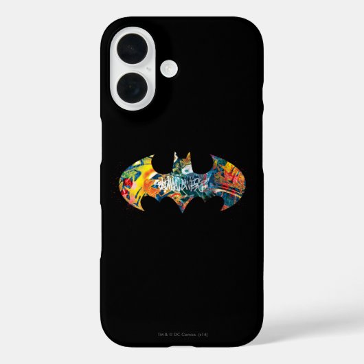 Coques Case-Mate iPhone Logo Batman Neon/80s Graffiti (Verso)