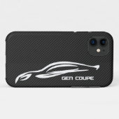 Coques Case-Mate iPhone Logo blanc de COUPÉ de GEN (Dos (Horizontal))