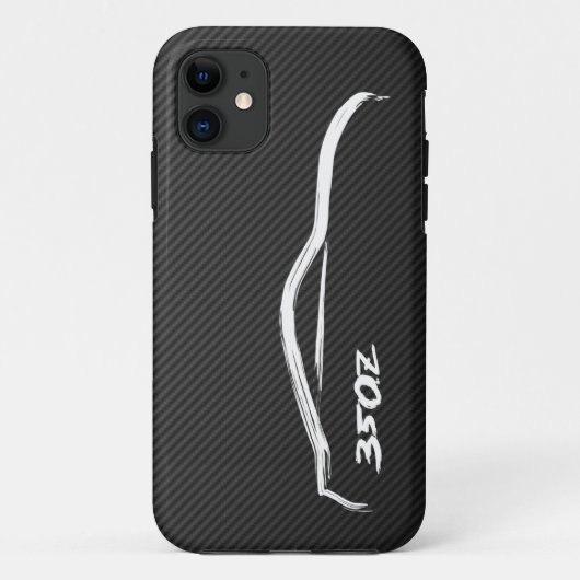 Coques Case-Mate iPhone logo blanc de la silhouette 350Z (Dos)