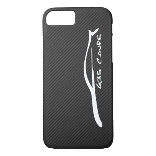 Coques Case-Mate iPhone Logo blanc de silhouette de coupé d'Infiniti G35 (Dos)