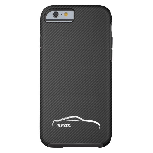 Coques Case-Mate iPhone Logo blanc de silhouette de Nissan 350Z (Dos)