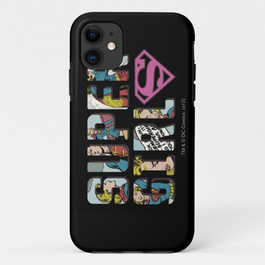 Coques Case-Mate iPhone Logo de bande dessinée Supergirl (Dos)
