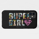 Coques Case-Mate iPhone Logo de bande dessinée Supergirl (Dos (Horizontal))