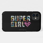 Coques Case-Mate iPhone Logo de bande dessinée Supergirl (Dos (Horizontal))