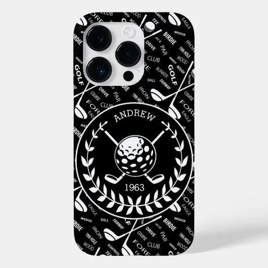 Coques Case-Mate iPhone Logo de golf design personnalisé (Verso)