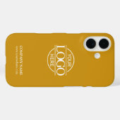 Coques Case-Mate iPhone Logo de l'entreprise de promotion Jaune Moutarde (Verso (horizontal))