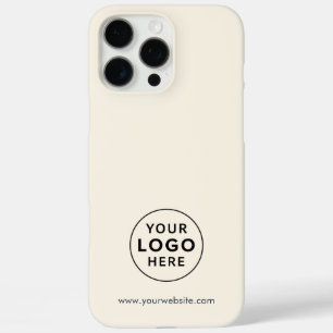 Coques iPhone 16 Pro Max Logo de l'entreprise et adresse du site Web de l'e