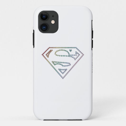 Coques Case-Mate iPhone Logo de Supergirl Rainbow Outline (Dos)