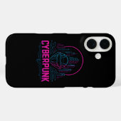 Coques Case-Mate iPhone Logo de ville néon Cyberpunk – Esthétique technolo (Verso (horizontal))