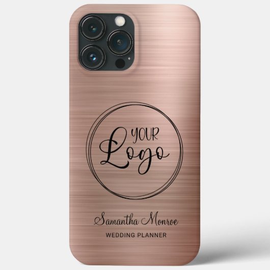 Coques Case-Mate iPhone Logo d'entreprise Faux Rose Gold Foil (Verso)