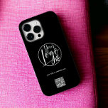 Coque Pour Pour iPhone 14 Pro Max Logo d'entreprise moderne blanc noir code qr<br><div class="desc">Blanc moderne sur noir entreprise logo entreprise code qr. Une façon simple et efficace de faire connaître votre entreprise.</div>