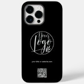 Coques Case-Mate iPhone Logo d'entreprise moderne blanc noir code qr (Verso)