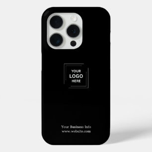 Coque iPhone 15 Pro Logo d'entreprise moderne minimaliste noir