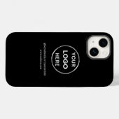 Coques Case-Mate iPhone Logo d'entreprise noir personnalisé (Verso (horizontal))